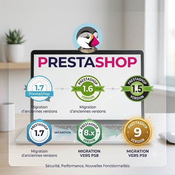 mise à jour de boutique PrestaShop